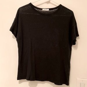 Rag & bone linen black tee